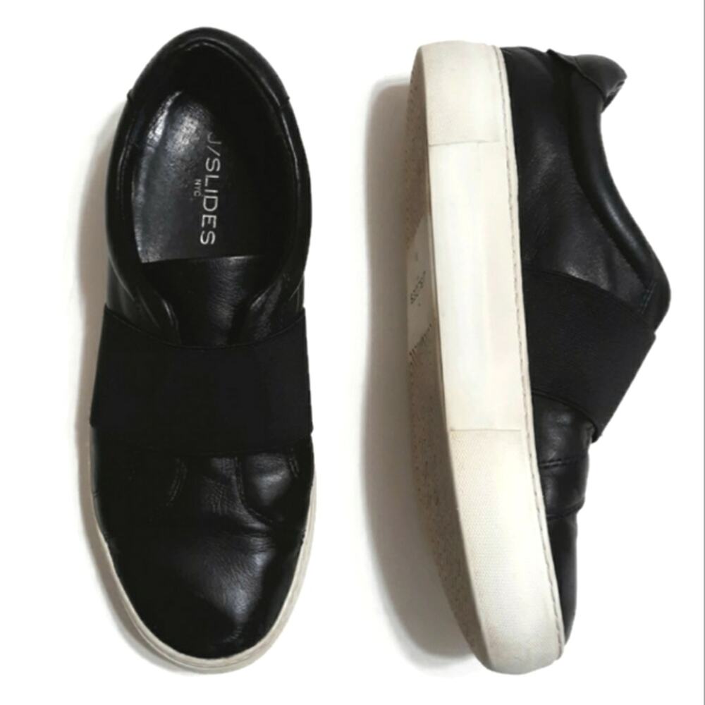 J/slides 8.5 M black leather upper